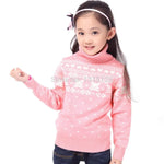 New 2021 Children's Sweater Spring Autumn Girls Cardigan Kids Turtle Neck Sweaters Girl's Fashionable Style outerwear pullovers