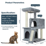 Fast Delivery Pet Cat Tree House Tower Condo Wood Cat Scratching Sisal-Covered Scratch Posts Pads with Play Ball for Cats Kitten