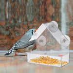 Official Acrylic Clear House Window Bird Feeder Birdhouse With Suction Outdoor Garden Feeding