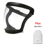 Work Protection Mask Transparent Facial Protector Face FaceMask Protective Outdoor Heating Home Kitchen Tools Full Face Mask