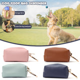 Portable Dog Poop Bag Dispenser Leather Pouch  er