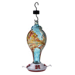 Hand-blown Glass Hanging Hummingbird Feeder