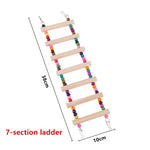Bird Toys Set Swing Chewing Training Toys Small Parrot Hanging Hammock Parrot Cage Bell Perch Toys with Ladder Pet Supplies 1pc