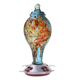 Hand-blown Glass Hanging Hummingbird Feeder