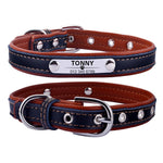 Dog Adjustable Personalized Dog Collar Leather