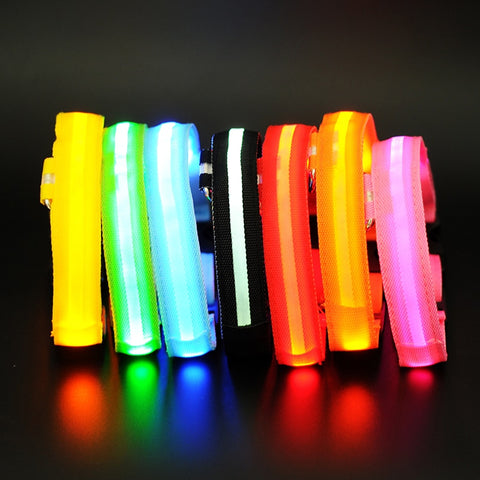 7 Colors LED Lights Dog Collars Night Safety Anti-lost Flashing