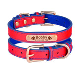 Dog Adjustable Personalized Dog Collar Leather