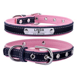 Dog Adjustable Personalized Dog Collar Leather