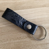 Handmade Lanyard Cowhide Keycordlanyards Retro Crazy Horse Leather Phone Charm Key Universal Single Circle Key Ring