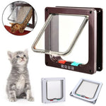 Dog Gate Cat Flap Door 4 Way Lockable S