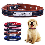 Dog Adjustable Personalized Dog Collar Leather