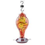 Hand-blown Glass Hanging Hummingbird Feeder