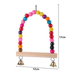 Bird Toys Set Swing Chewing Training Toys Small Parrot Hanging Hammock Parrot Cage Bell Perch Toys with Ladder Pet Supplies 1pc