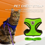 Pet Dog Cat Clothes Adjustable Harness with Leash Reflective and Breathable for Small and Large Dog Harness Vest Pet Supplies