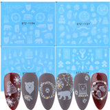 4 In 1 Xmas Flower Nail Stickers