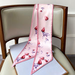 Long Silk Scarf Bag Tie Lady Neck Scarves