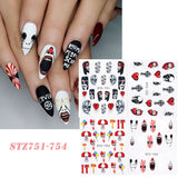 4 In 1 Xmas Flower Nail Stickers