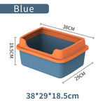 Large Capacity Cat Litter Box Semi-closed Plastic