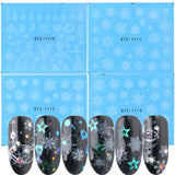 4 In 1 Xmas Flower Nail Stickers