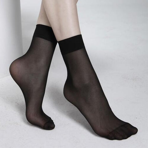 Hot Sale! 5 Pairs High Quality Women Velvet Socks Pack Female Summer Thin Silk Transparent Sexy Ankle Nylon Socks Set