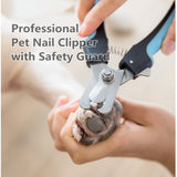 Professional Pet Nail Clipper with Safety Guard  Stainless Steel Scissors Cat Dog for Claw Care  Grooming Supplies Size Fits All