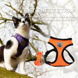 Pet Dog Cat Clothes Adjustable Harness with Leash Reflective and Breathable for Small and Large Dog Harness Vest Pet Supplies