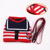 Dog Clothes Soft Breathable Navy Style Leash