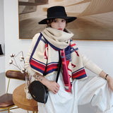 Luxury Winter Cashmere Scarf Women Warm