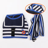 Dog Clothes Soft Breathable Navy Style Leash