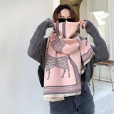 Luxury Winter Cashmere Scarf Women Warm