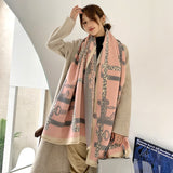 Luxury Winter Cashmere Scarf Women Warm