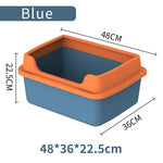 Large Capacity Cat Litter Box Semi-closed Plastic