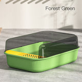 Large Capacity Cat Litter Box Semi-closed Plastic