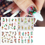 4 In 1 Xmas Flower Nail Stickers