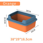 Large Capacity Cat Litter Box Semi-closed Plastic