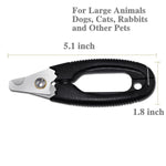 Professional Pet Nail Clipper with Safety Guard  Stainless Steel Scissors Cat Dog for Claw Care  Grooming Supplies Size Fits All