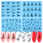 4 In 1 Xmas Flower Nail Stickers