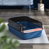 Large Capacity Cat Litter Box Semi-closed Plastic