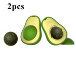 1pc Pet Toy Spinning Avocado Catnip Ball Cat Self-healing Interactive Toy Pet Cleaning Teeth Stomach Edible Toy Pet Supplies