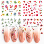 4 In 1 Xmas Flower Nail Stickers