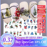 4 In 1 Xmas Flower Nail Stickers