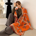 Luxury Winter Cashmere Scarf Women Warm