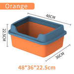 Large Capacity Cat Litter Box Semi-closed Plastic