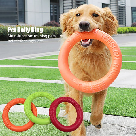 Dog Toys Flying Disk Training Ring Puller