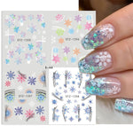 4 In 1 Xmas Flower Nail Stickers