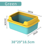 Large Capacity Cat Litter Box Semi-closed Plastic