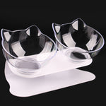 Non-Slip Double Cat Bowl Pet Water Food Feed Dog Bowls Pet Bowl With Inclination Stand Cats Feeder Feeding Bowl Kitten Supplies