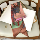 Long Silk Scarf Bag Tie Lady Neck Scarves