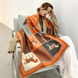 Luxury Winter Cashmere Scarf Women Warm