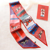 Long Silk Scarf Bag Tie Lady Neck Scarves